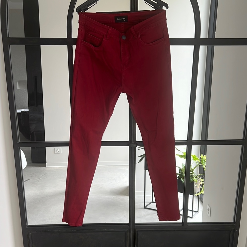 Red Skinny Stretch Jeans